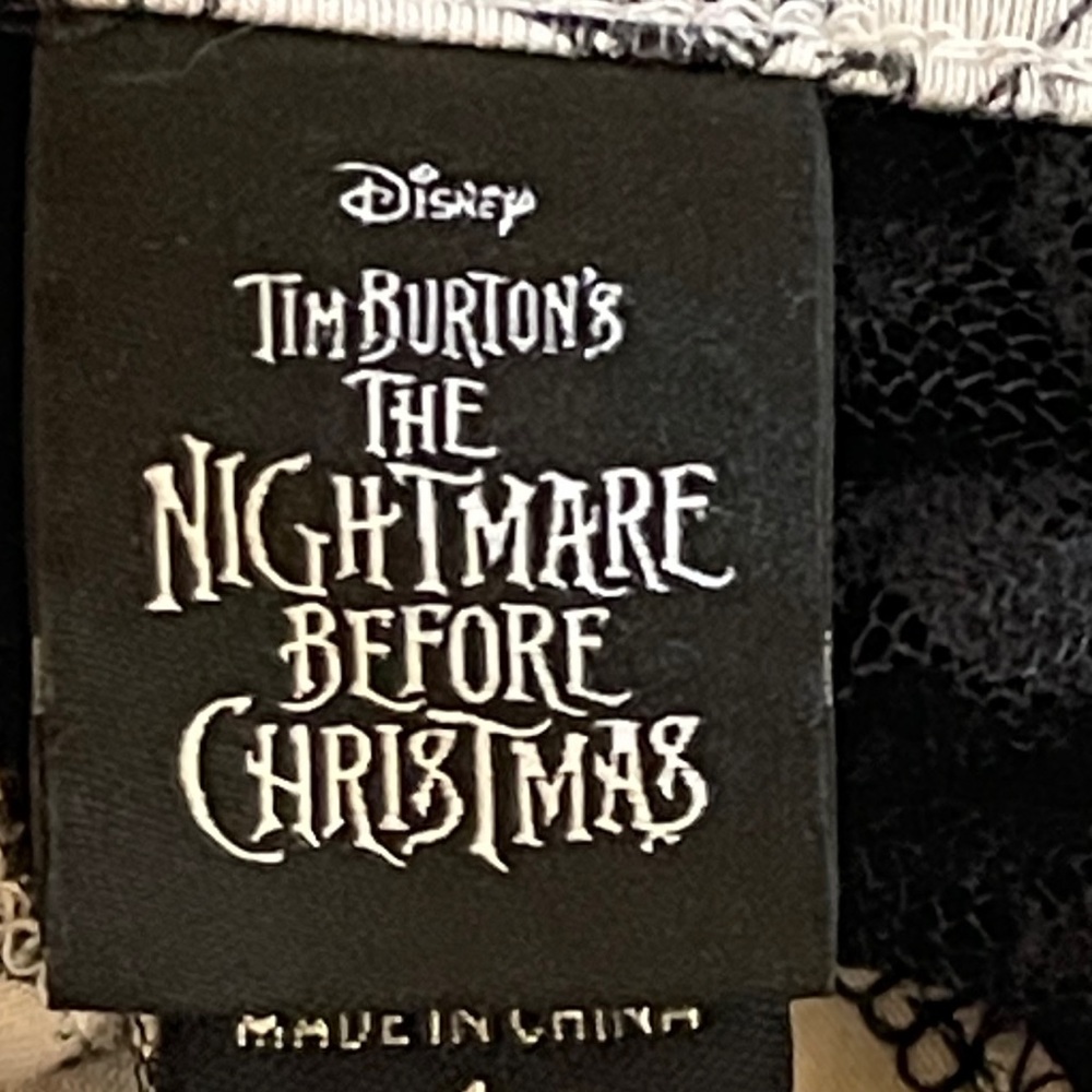 Nightmare Before Christmas Dress Black Lace Panel Goth Y2K Alt Grunge Medium - Picture 8 of 10